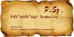 Pöstényi Szabolcs névjegykártya
